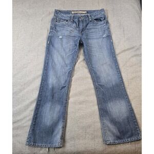 Rock &Roll Cowboy Men's Relaxed Bootcut Denim Jeans Distressed 37" X 33"